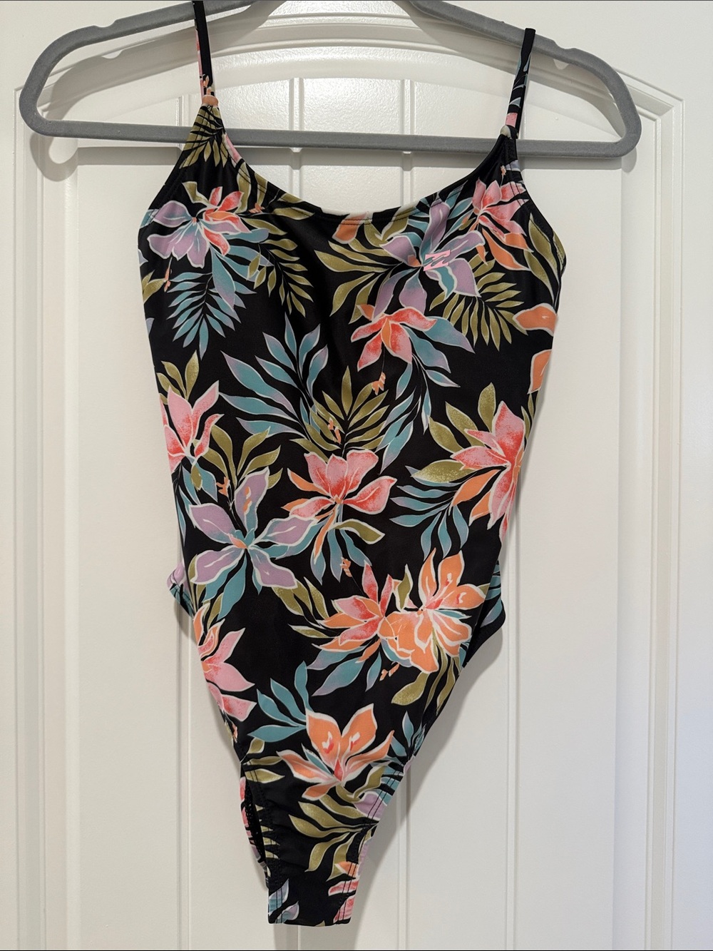 Billabong Floral One Piece Swimsuit Black Tropical